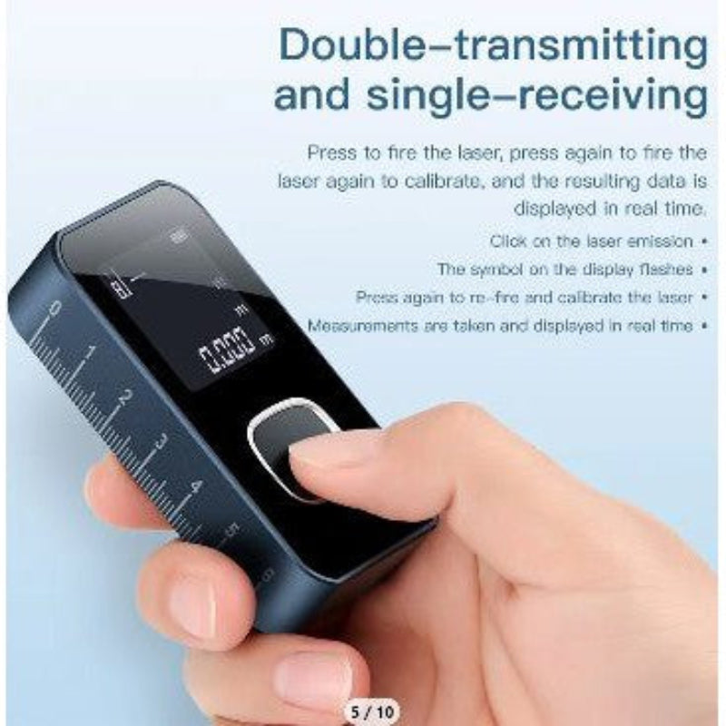 KS-701008 LASER RANGEFINDER DOUBLE TRANSMITTING SINGLE RECEIVING CLEAR LCD SCREEN RANGE FINDER