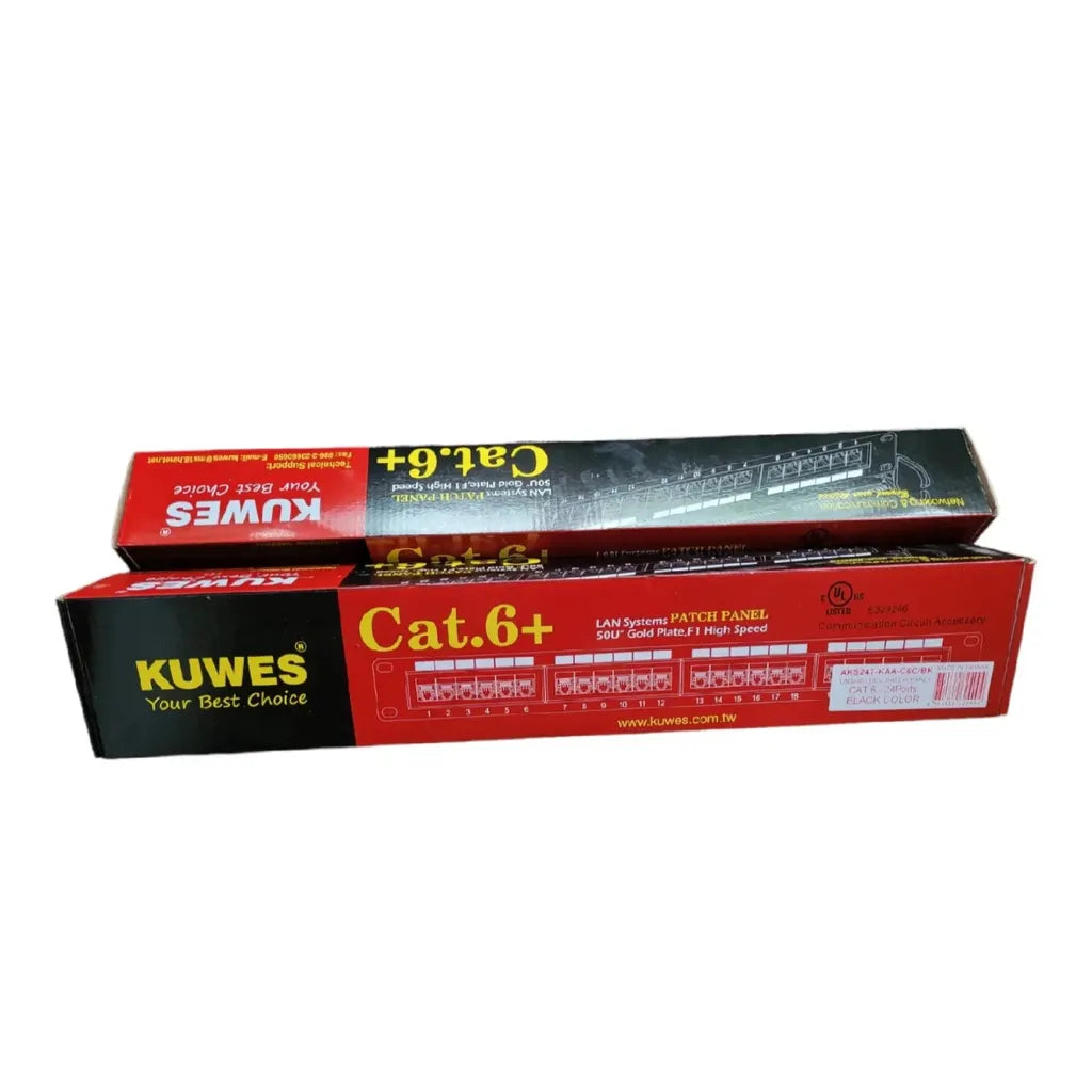KUWES 24 Port CAT.6 Patch Panel Loaded