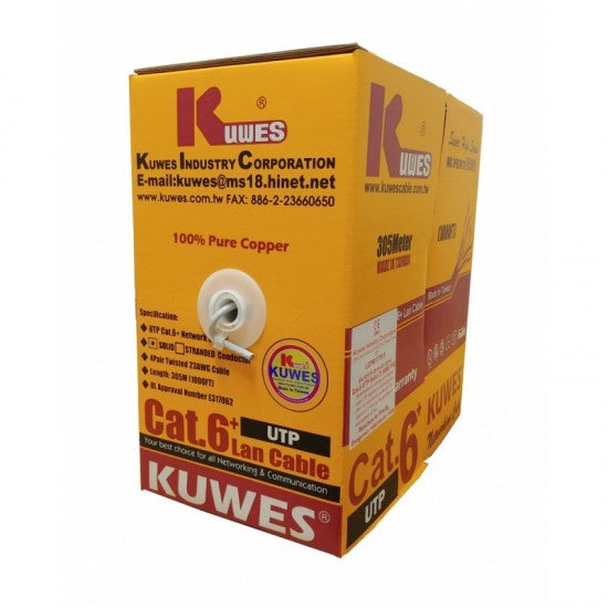 KUWES CAT.6 23AWG UTP Roll 305 Meter Grey