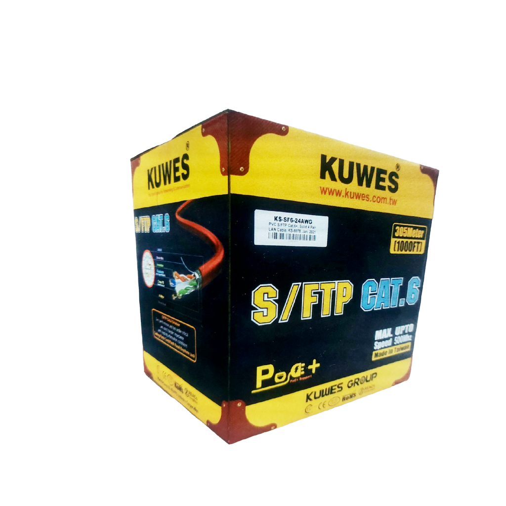 KUWES CAT.6 SFTP 305 Meter Cable Grey