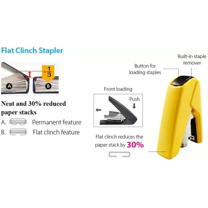 KW-TriO Effortless Flat-Clinch Half Strip Stapler Model.No 05631