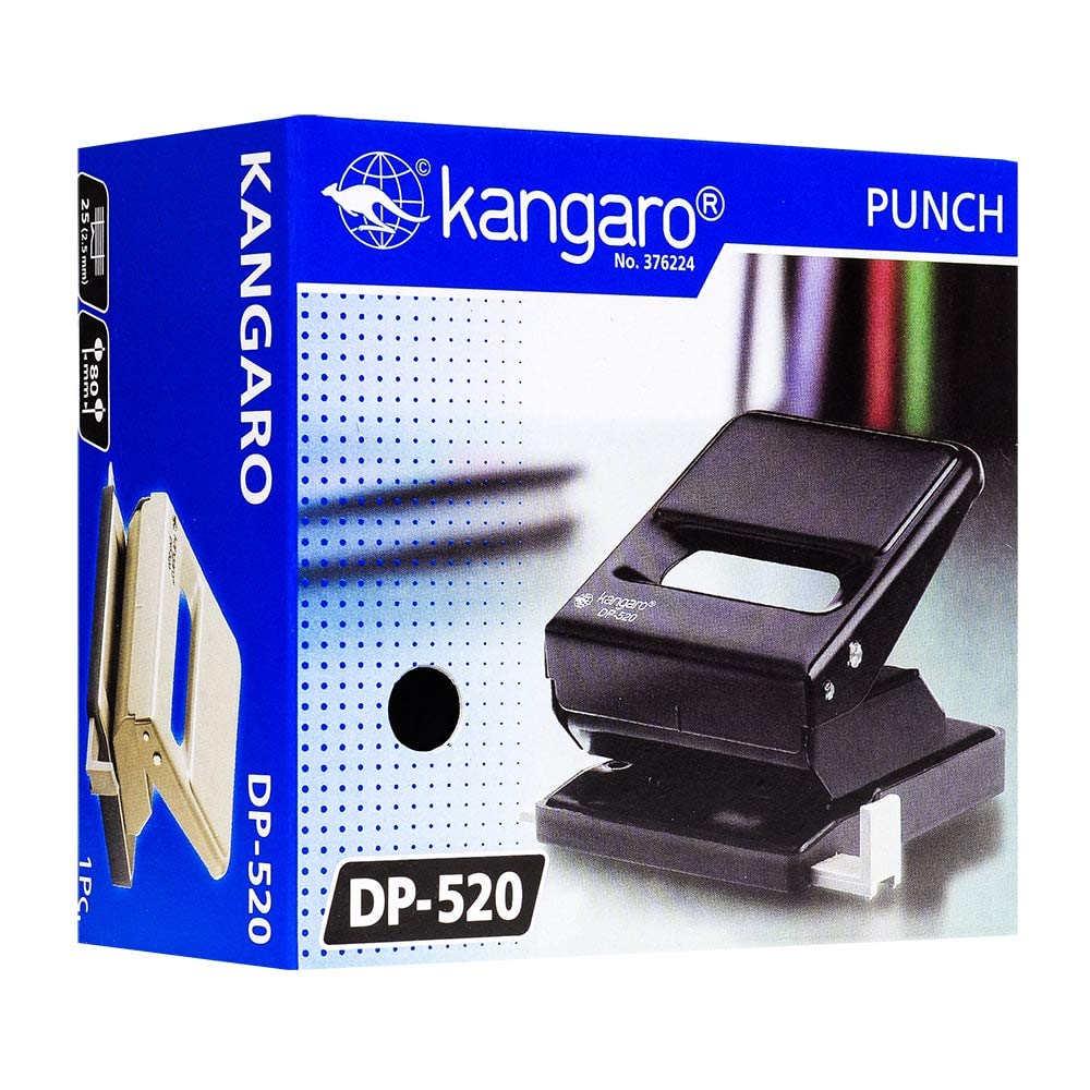 Kangaro Desk Essentials DP-520-K 2 Hole Metal Classic Medium Paper Punching Machine