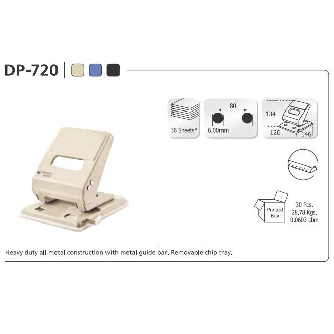 Kangaro Paper Punch 36 Sheets DP 700 - White