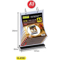 Kejea K-6103 Advertising Board With Loose Leaves/Menu Stand (A5V)-6 Pages