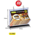 Kejea K-6106 Advertising Board With Loose Leaves/Menu Stand (A6H) -6 Pages