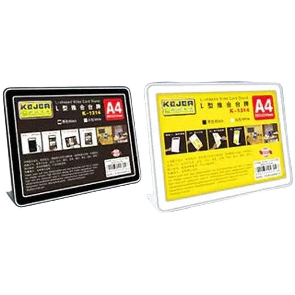 Kejea L-Shaped Slide Card Stand Horizontal & Vertical K-1319 V-A4