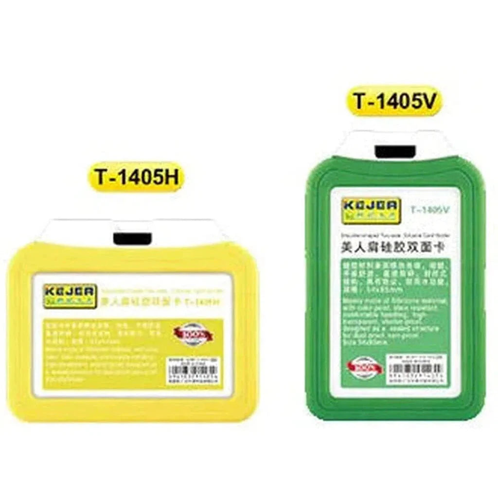 Kejea T-1405 Shoulder-Shaped Two-Sided Silicone Card Holder - Vertical 54x85mm