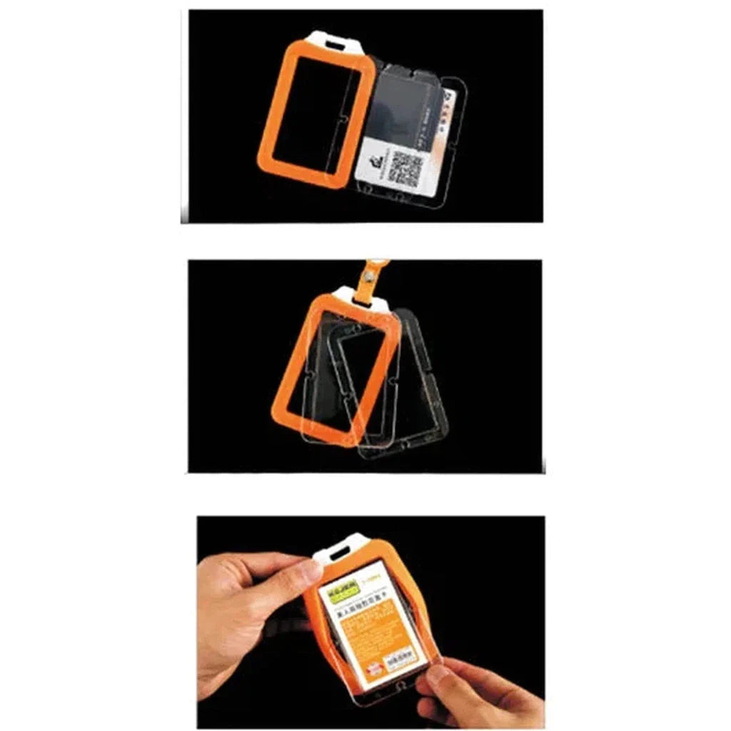Kejea T-1405 Shoulder-Shaped Two-Sided Silicone Card Holder - Vertical 54x85mm