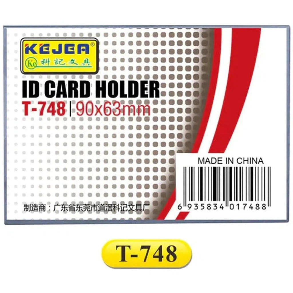 Kejea T-748 Id Card Holder 0.3mm with Clip - Pack Of 50