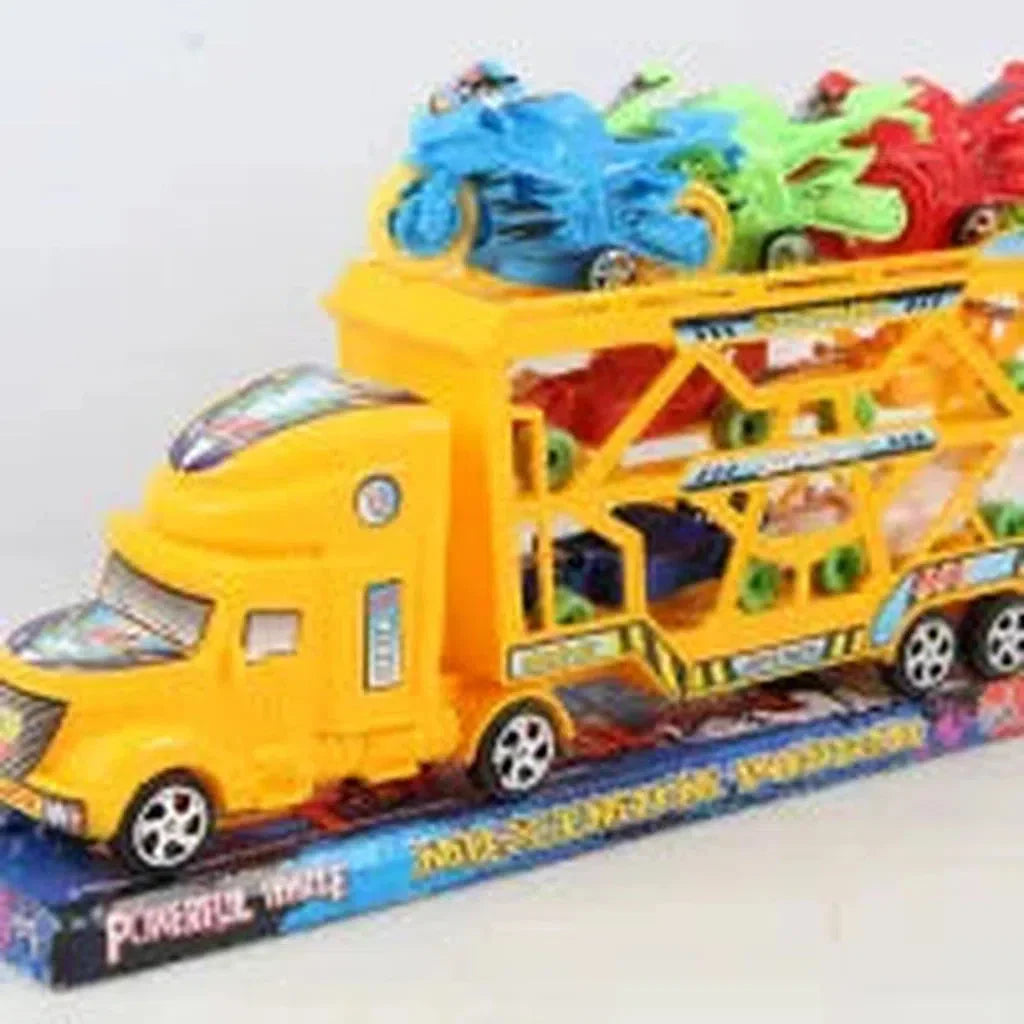 Kids Diecast Alloy Mini Vehicle Set With Large Carrier Truck Engineering Toy-168-27
