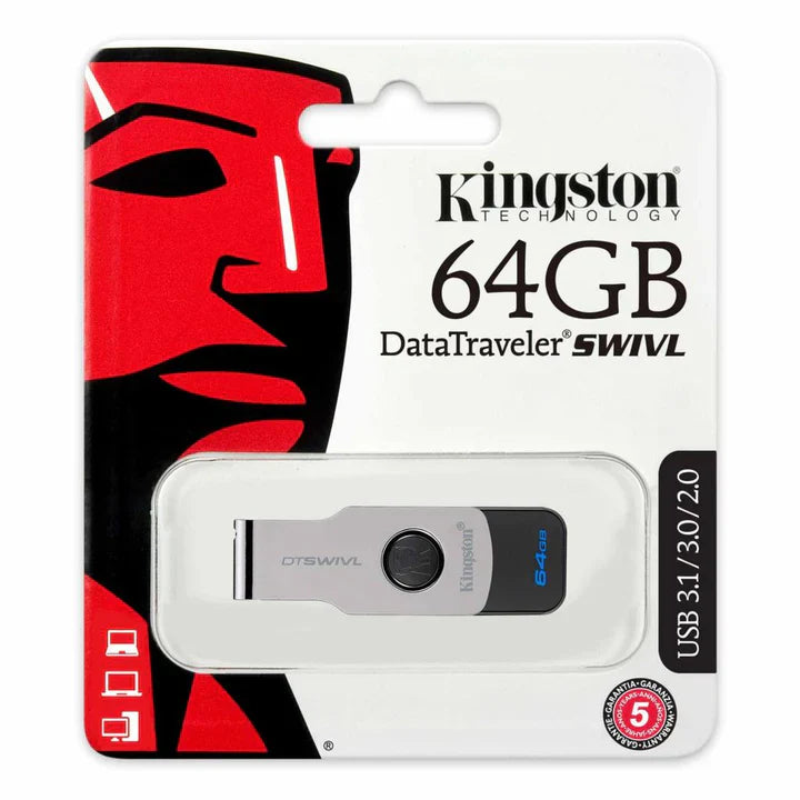 Kingston 64Gb Flash 3.0 Usb - Dtswivl
