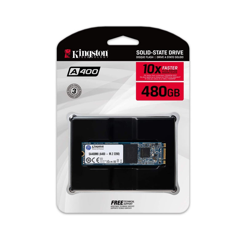 Kingston A400 480GB M.2 2280 SSD Up to 500 MB/s/450MB/s