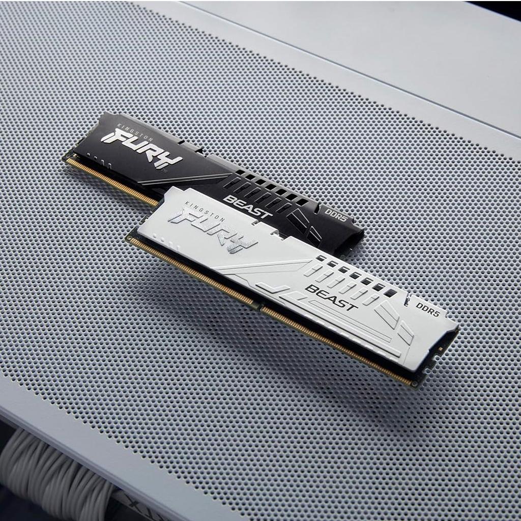 Kingston Fury Beast 32GB (2x16GB) DDR5 6000MT/s CL30 Memory Kit - White