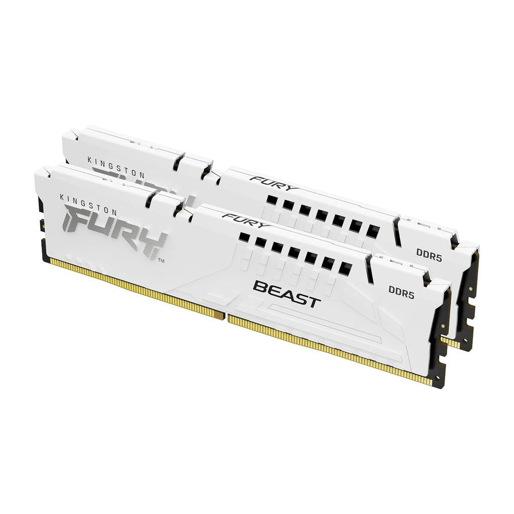 Kingston Fury Beast 32GB (2x16GB) DDR5 6000MT/s CL30 Memory Kit - White