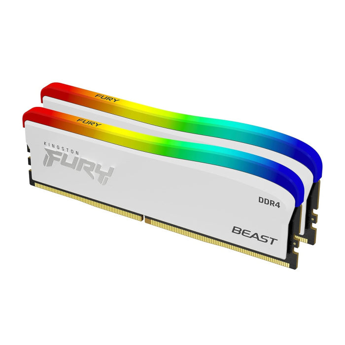 Kingston Fury Beast RGB 16GB (2x8GB) DDR4 3600MT/S Memory Kit - White