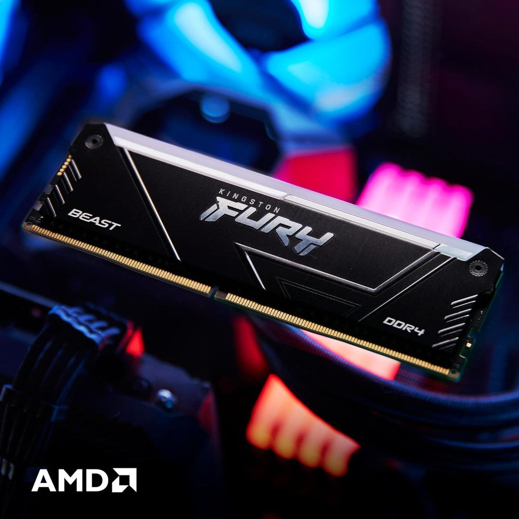 Kingston Fury Beast RGB 16GB DDR4 3200MHz CL16 Memory (KF432C16BB2A/16)