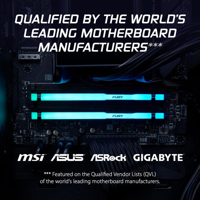 Kingston Fury Beast RGB 64GB (2x32GB) DDR5 6000MHz CL30 Memory Kit - Black