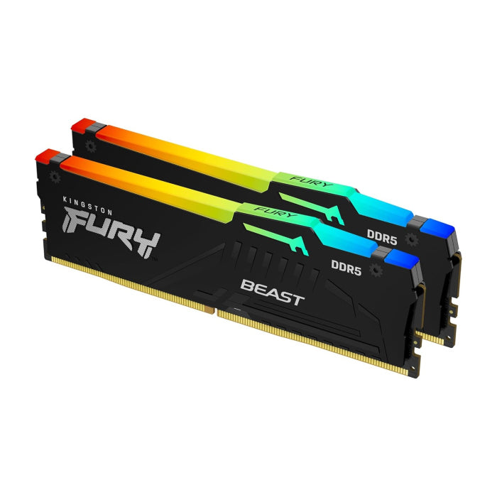 Kingston Fury Beast RGB 64GB (2x32GB) DDR5 6000MHz CL30 Memory Kit - Black