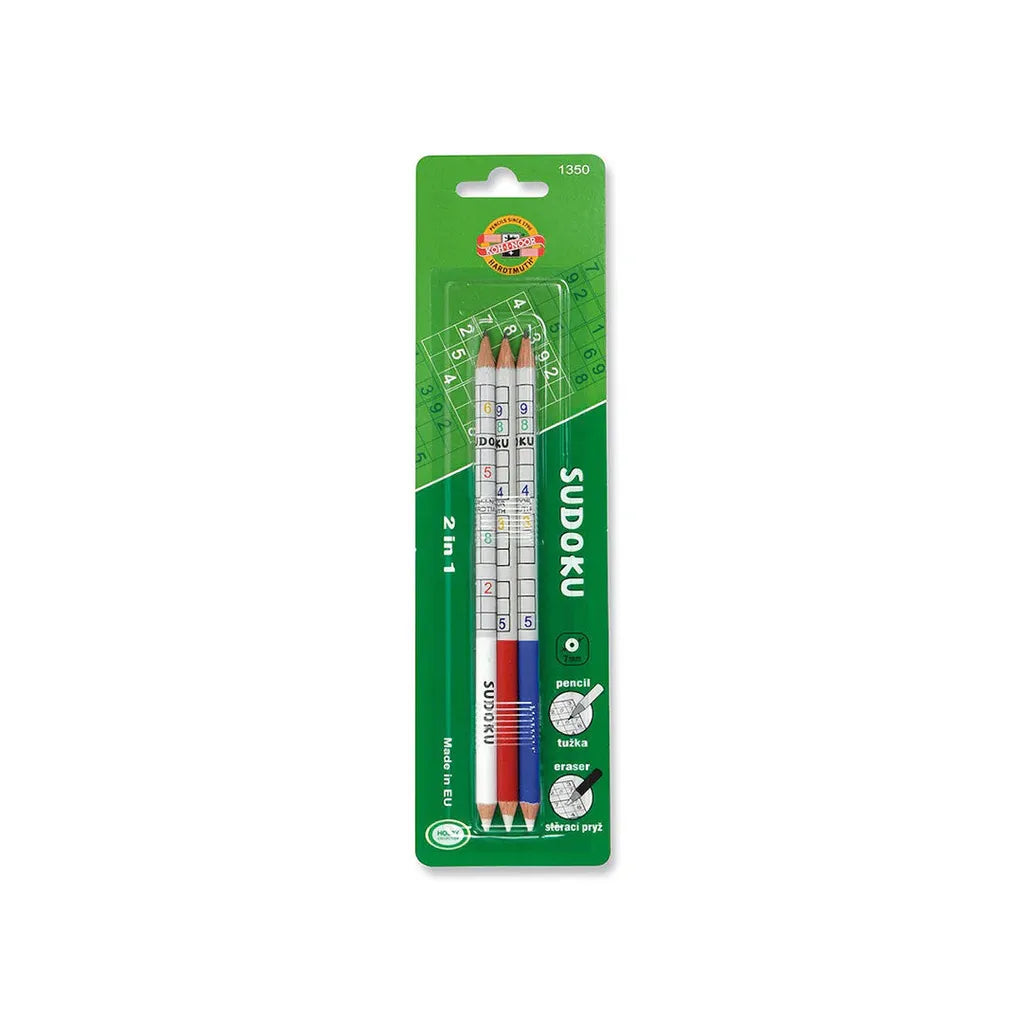 Koh-I-Noor Graphite Pencil w/Eraser Set/3 1350 SUDOKU