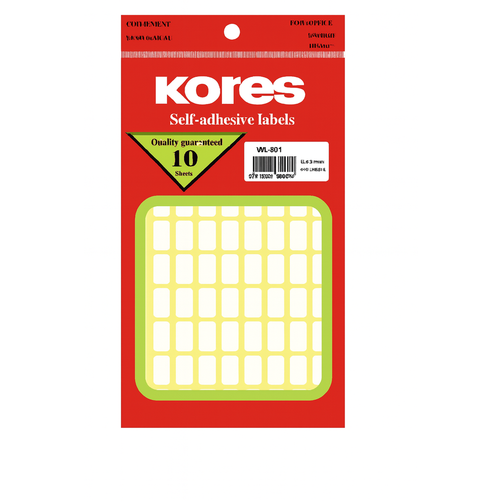 Kores Self Adhesive Labels WL-801