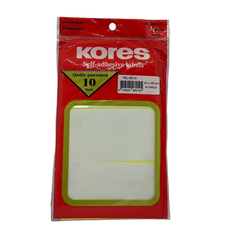 Kores Self Adhesive Labels WL-8014
