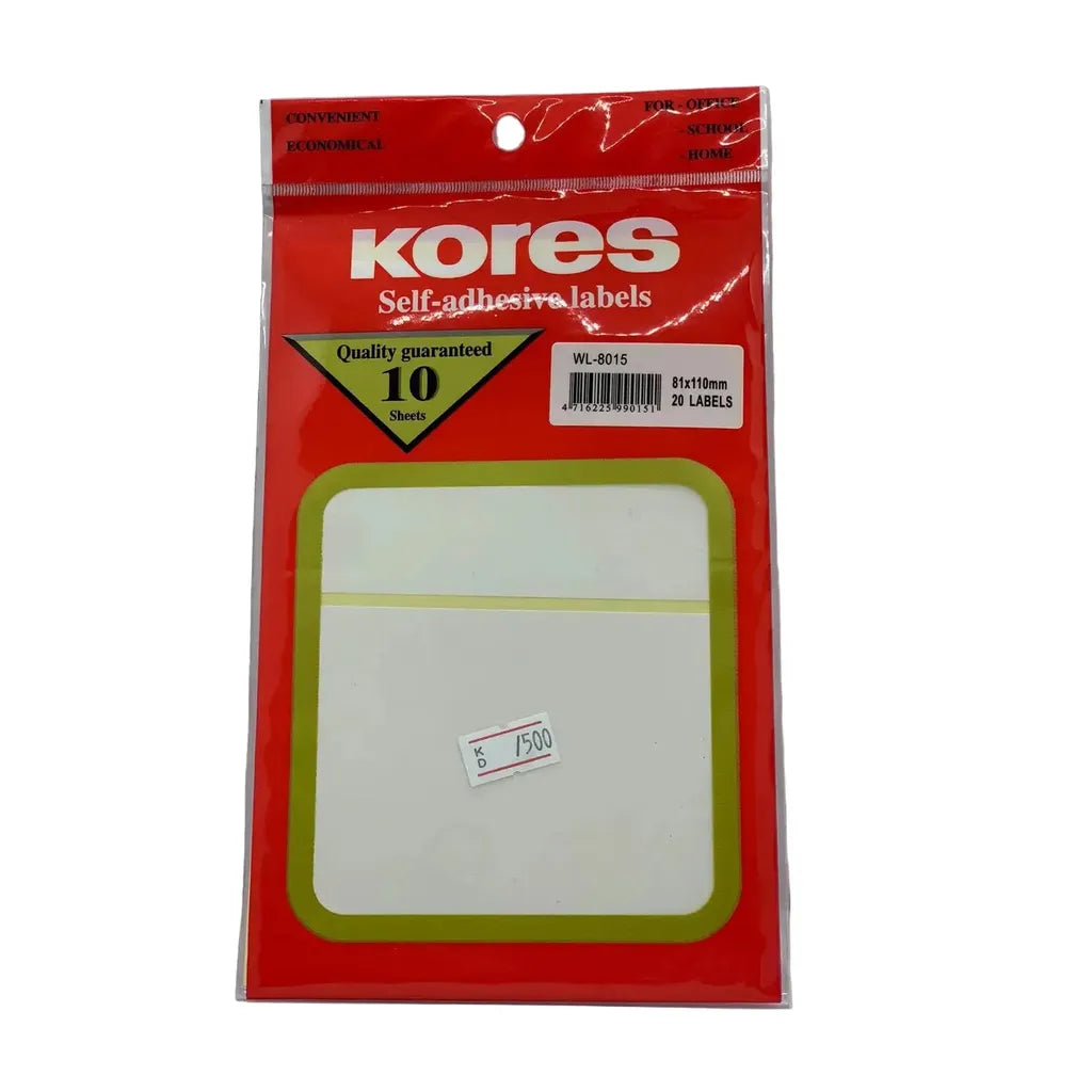 Kores Self Adhesive Labels WL-8015