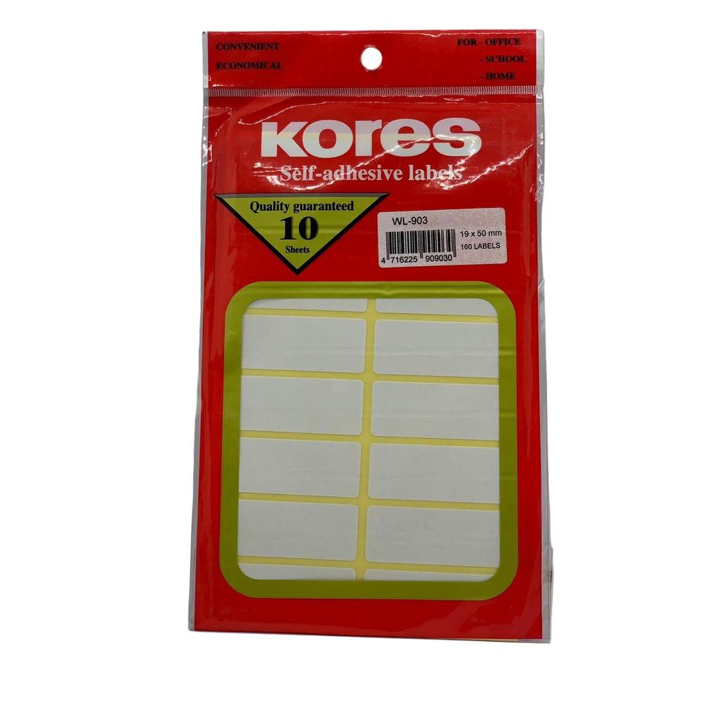 Kores Self Adhesive Labels WL-903