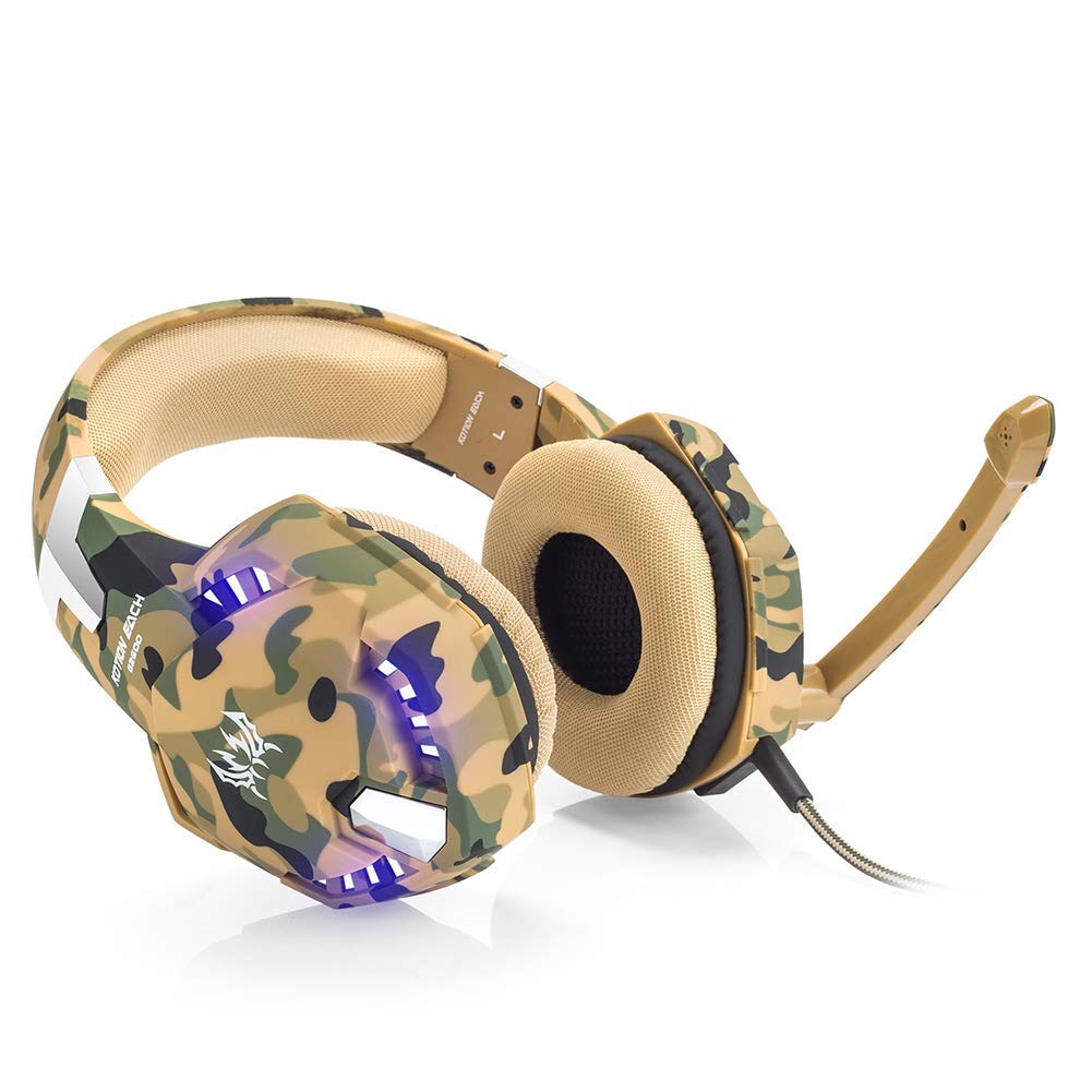 Kotion Each G2600 Gaming Headphone with Mic and LED (Camo Yellow)