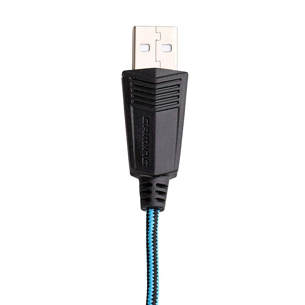 Kotion Each: Over The Ear Wired Headsets With Mic & Led - G9000 Edition For Pc/Ipad/Iphone/Tablets/Mobile Phones (Black/Blue)