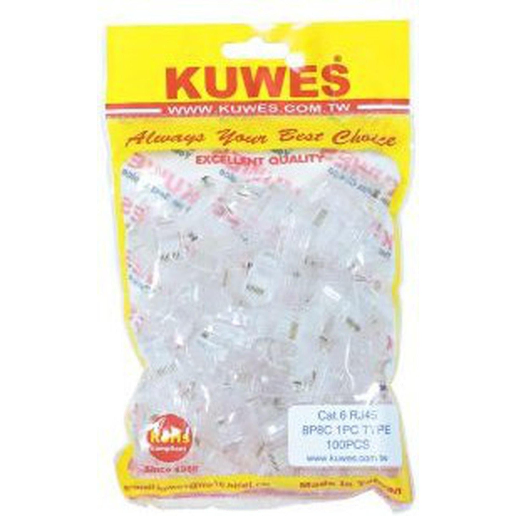 Kuwes Cat 6 Rj45 Connectors Pack Of 100
