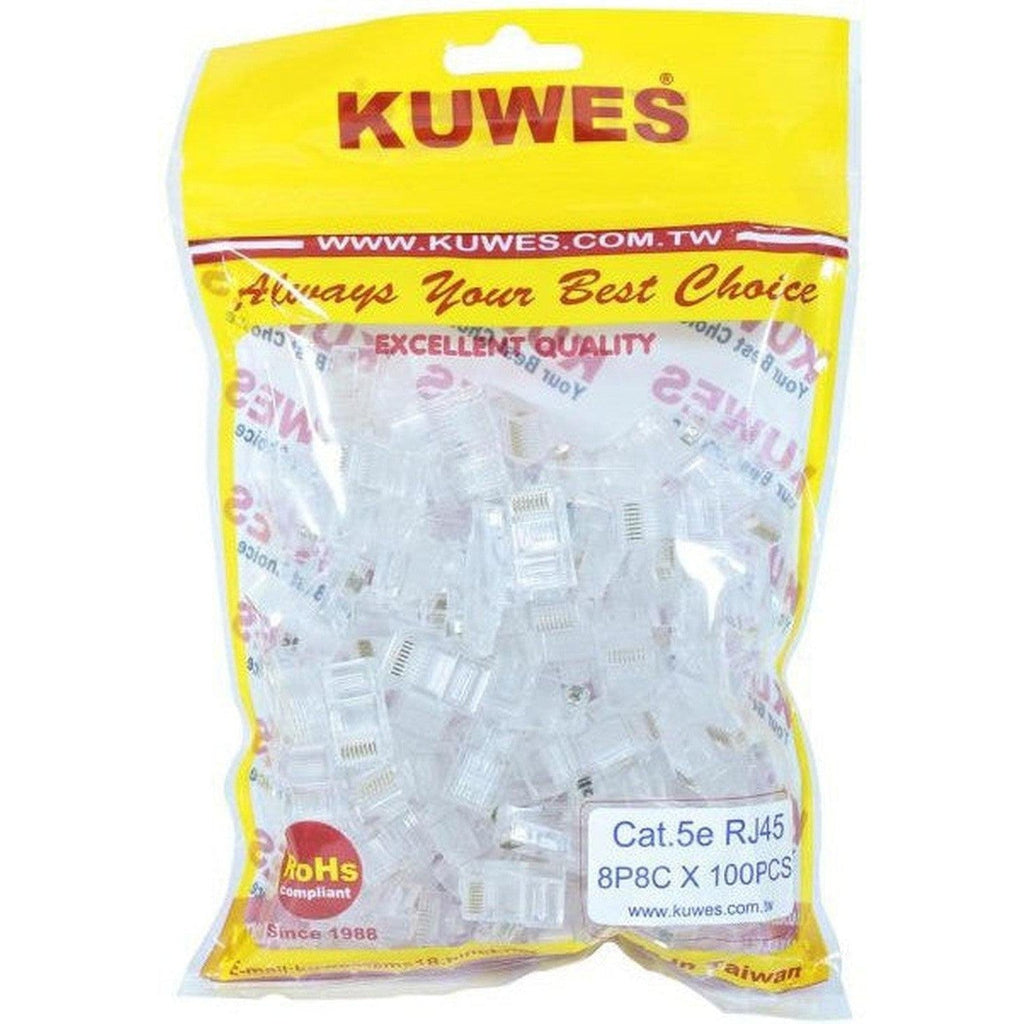 Kuwes Cat5 Rj45 Connectors Pack Of 25Pc