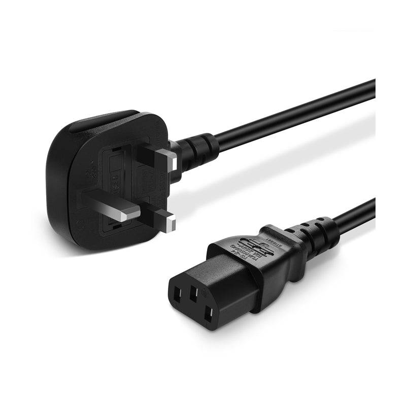 UK Type Power Cord - 3 Pin C13 Plug / 13A Fuse / 3 Meters