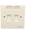 Kuwes Uk Double Outlet Faceplate 86 X 86Mm