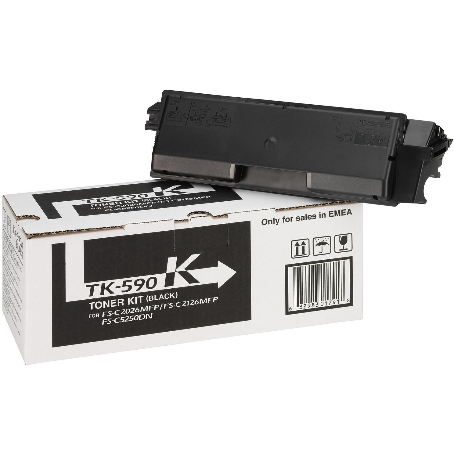 Kyocera Toner Cyan Cartridge Black 590 BK Black