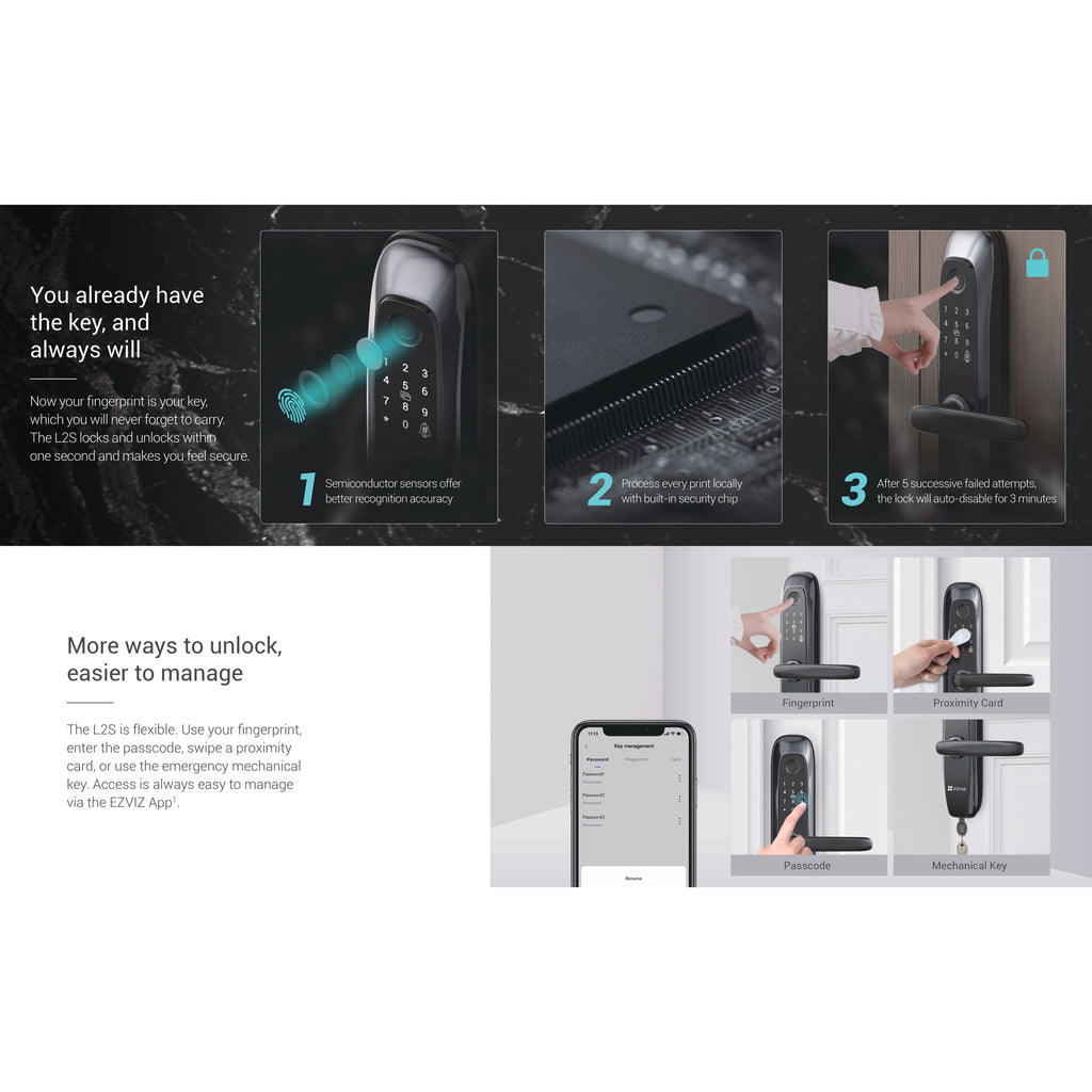 Ezviz L2S Smart Fingerprint Lock