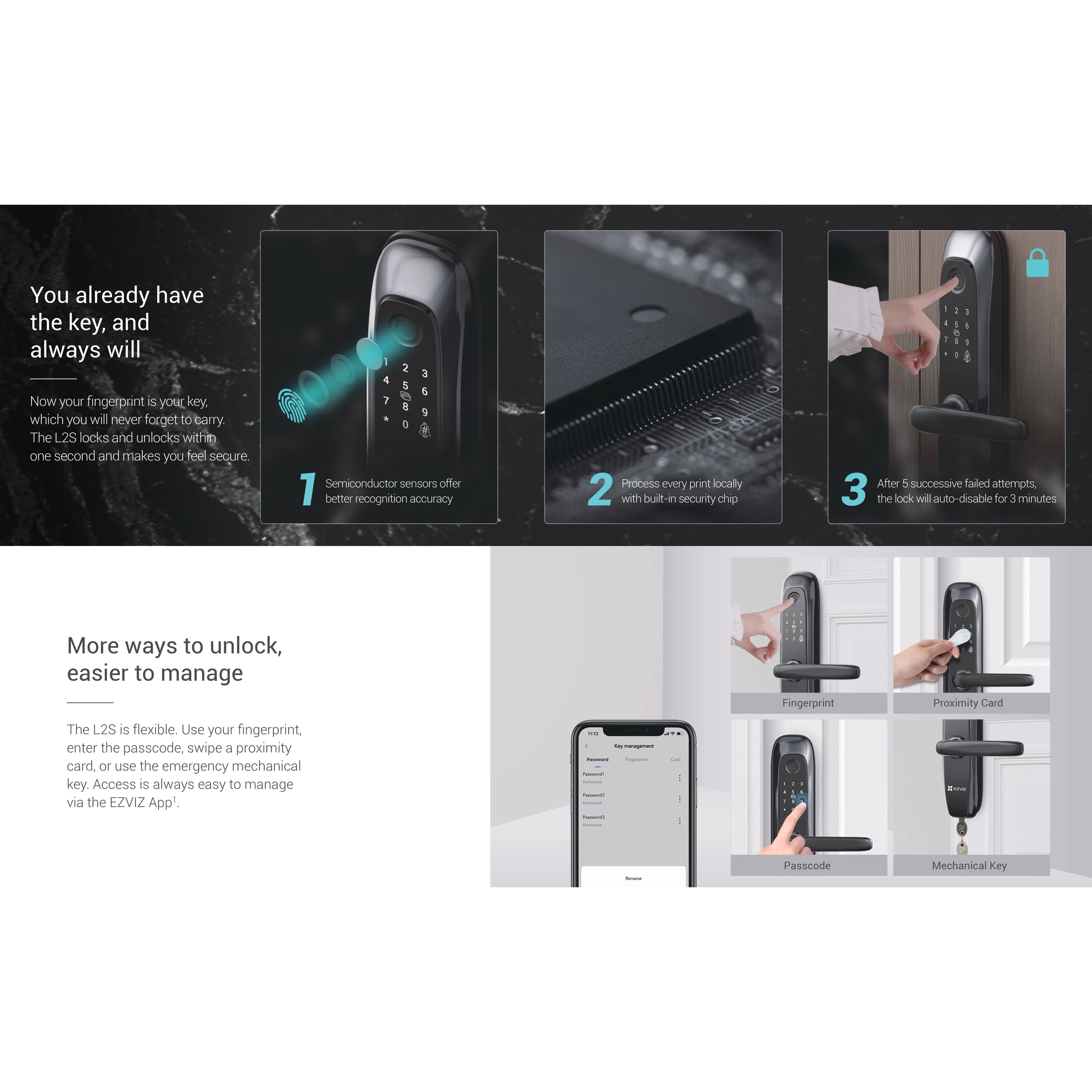 Ezviz L2S Smart Fingerprint Lock