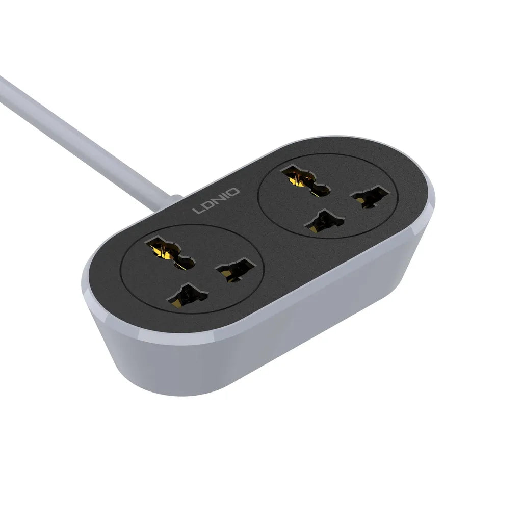 LDNIO 2 AC Outlet Universal Extension Power Socket SC2018 10M
