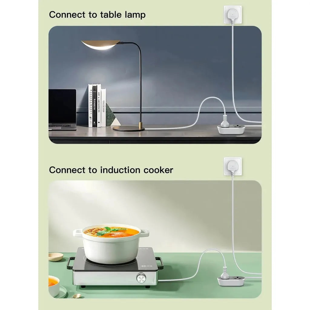 LDNIO 2 AC Outlet Universal Extension Power Socket SC2018 10M