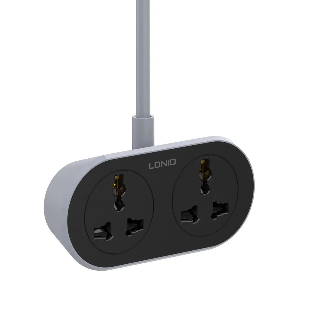 LDNIO 2 AC Outlet Universal Extension Power Socket SC2018 10M