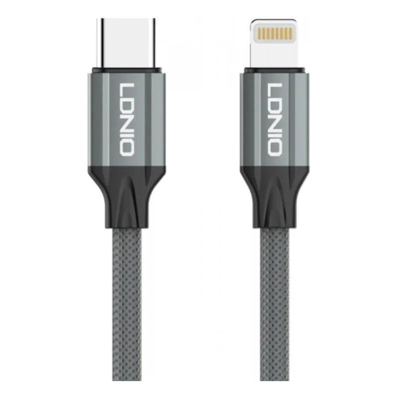 LDNIO LC441I Fast Charging Data Cable - 65W / 1 Meter / Type-C / Lightning / Grey