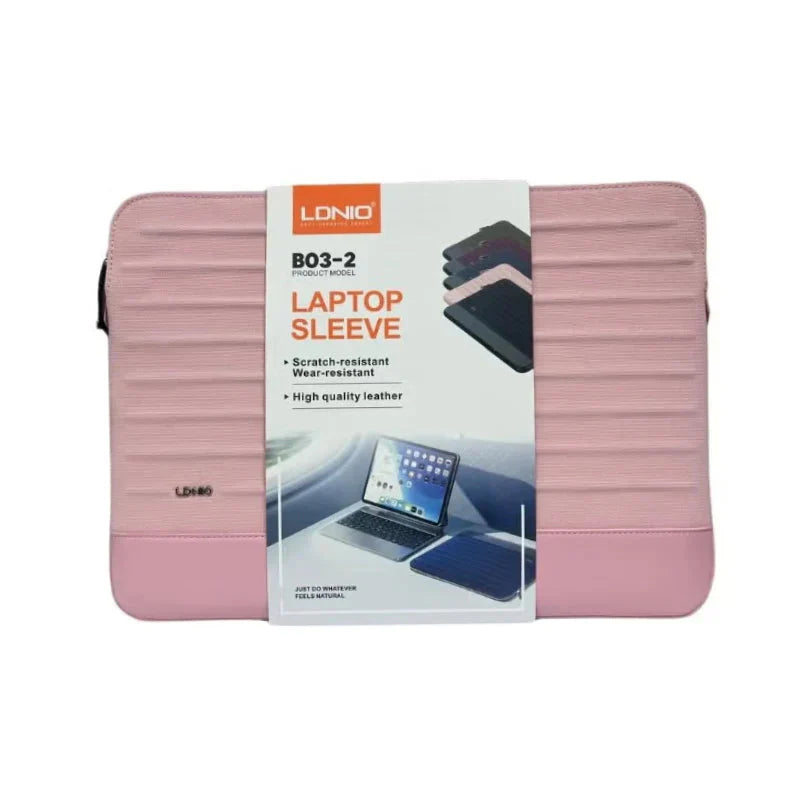 LDNIO Laptop Bag with Multi Compartment 13/14" Travel Briefcase Bag - Pink