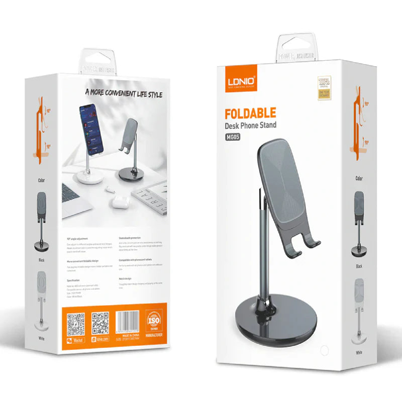 LDNIO MG05 Foldable Desk Phone Stand - Black