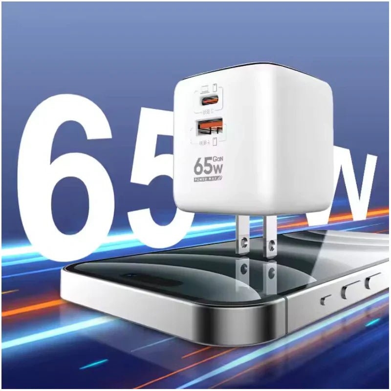 LDNIO Q2617 GAN Super Fast Charger - 65W / USB-A / Type-C / White