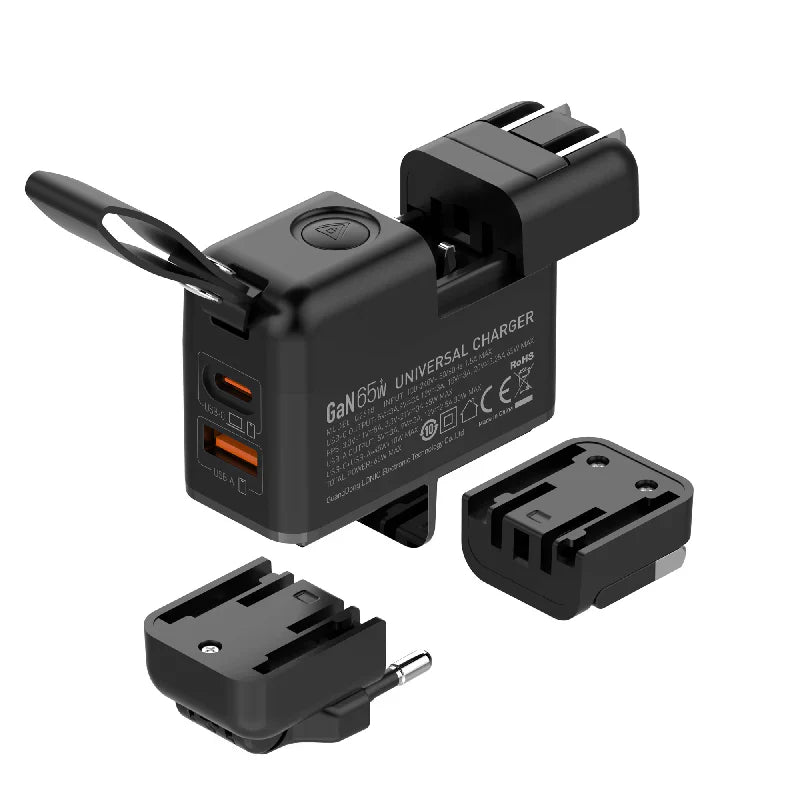 LDNIO Q2618 GaN Fast Wall Charger - 65W / USB-A / Type-C / Black