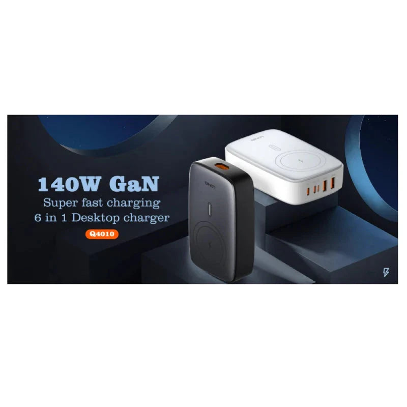 LDNIO Q4010 Multiport Desktop Charging Wireless Charger - 140W / Black