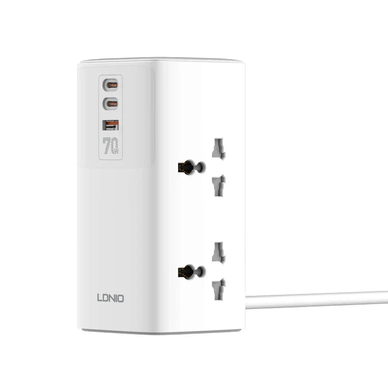 LDNIO SC4383 Multifunctional Universal Desktop Power Adapter - 70W / White