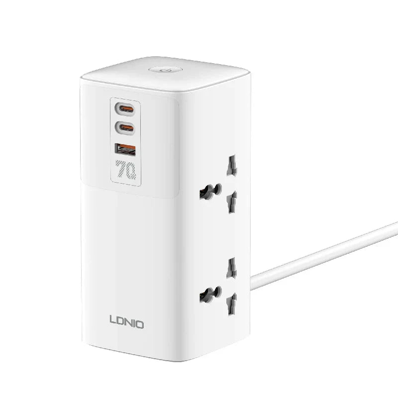 LDNIO SC4383 Multifunctional Universal Desktop Power Adapter - 70W / White