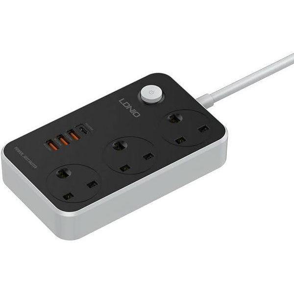 LDNIO SK3469 Extension Power Sockets - USB-C / USB-A / 3 Meter / Black