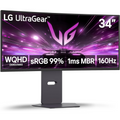LG 34” G600A UltraGear Curved 2K 160Hz 1ms HDR Speaker Adjustable Gaming Monitor