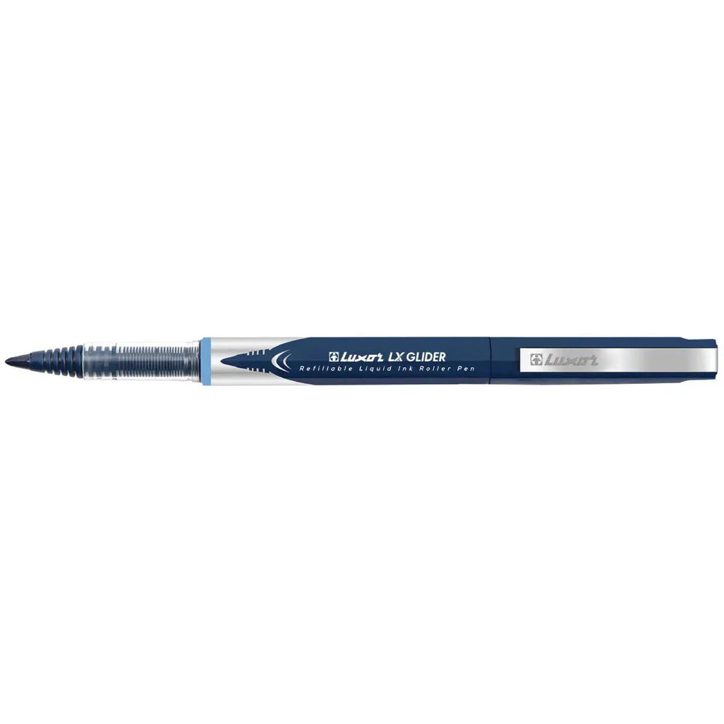 Luxor- Glider 12 Blue Color Refillable Liquid Ink Roller Pen
